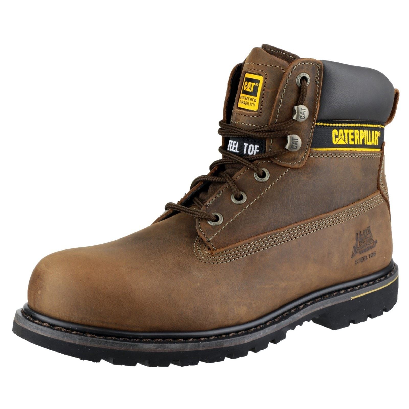 Caterpillar Holton Leather Brown Safety Boots