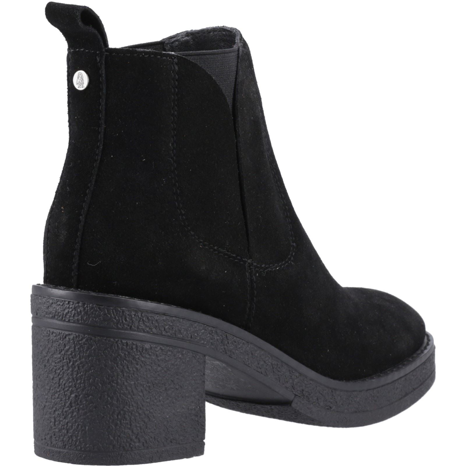 Hush Puppies Felicia Suede Women's Black Heeled Chelsea Boots