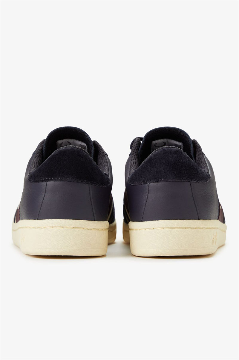 Fred Perry B725 Leather Suede Men's Navy/Ecru/Oxblood Trainers