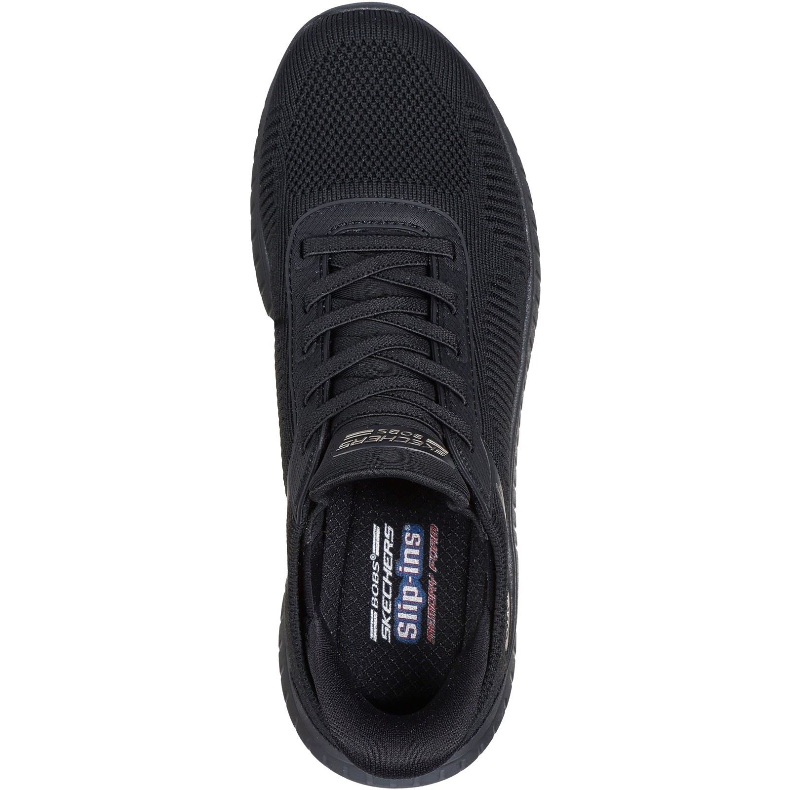 Skechers BOBS Sport Squad Chaos Textile Women's Black Trainers