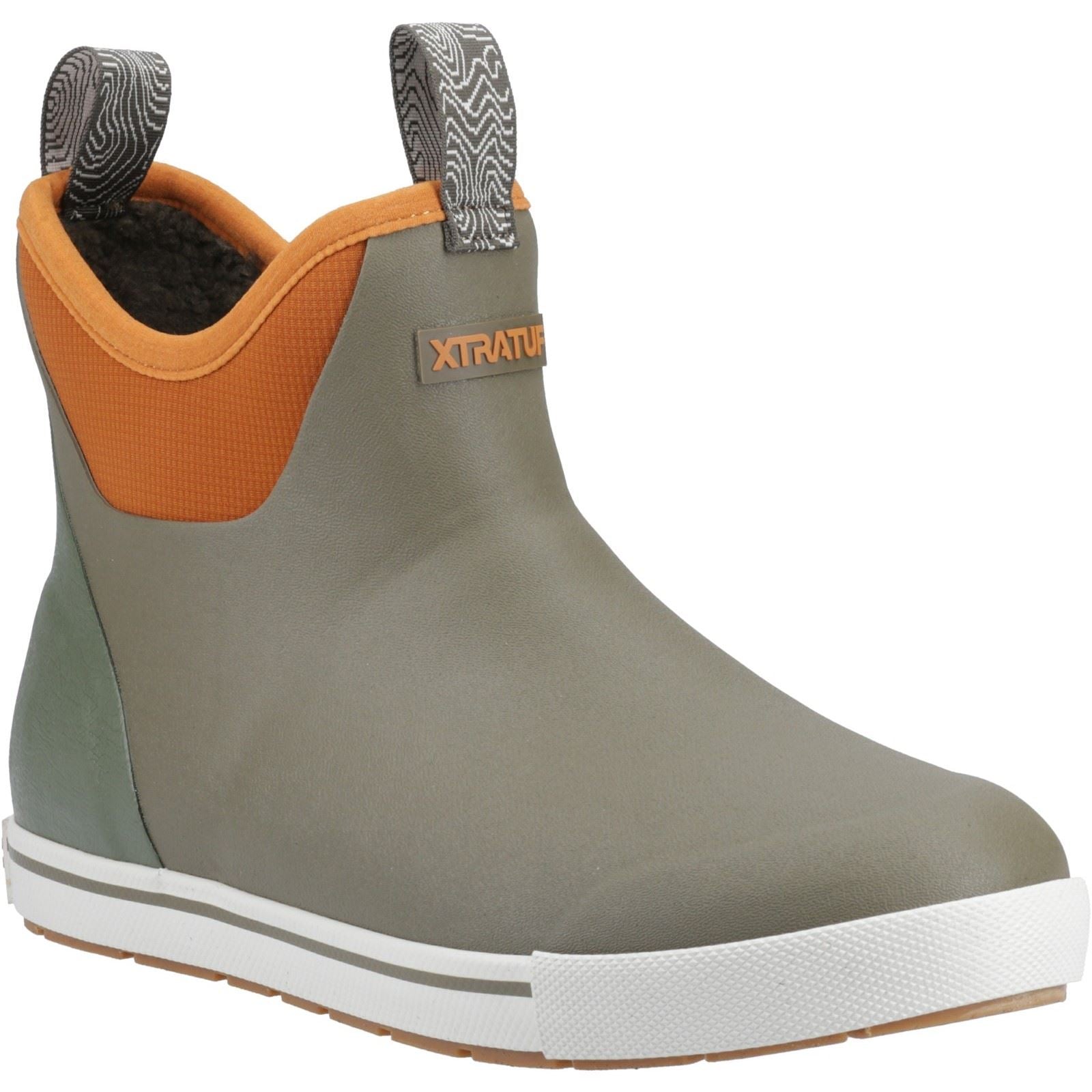 Xtratuf Ankle Deck Camp Boot Rubber Men's Olive Wellington Boots