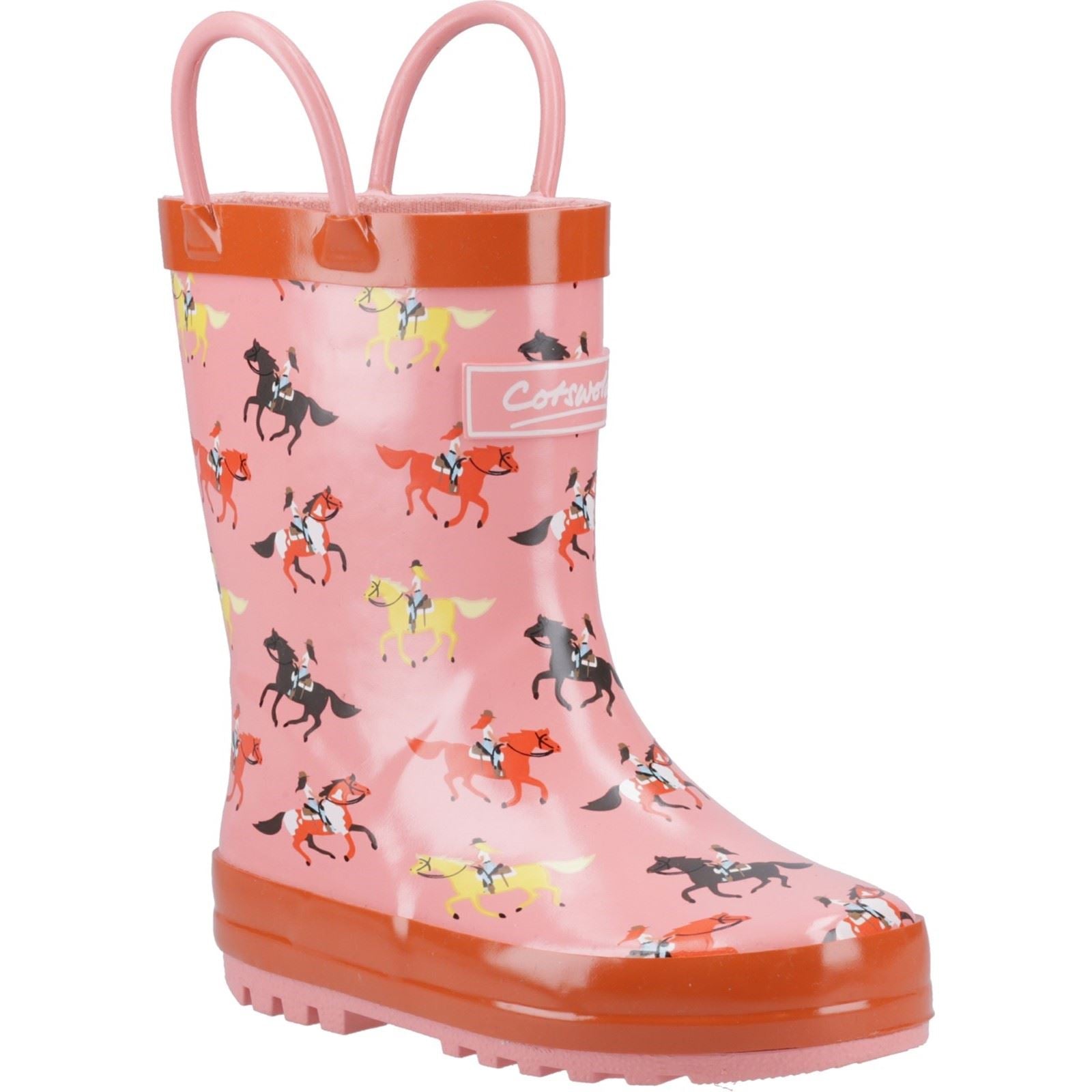Cotswold Puddle Rubber Unisex Kid's Horses Wellington Boots