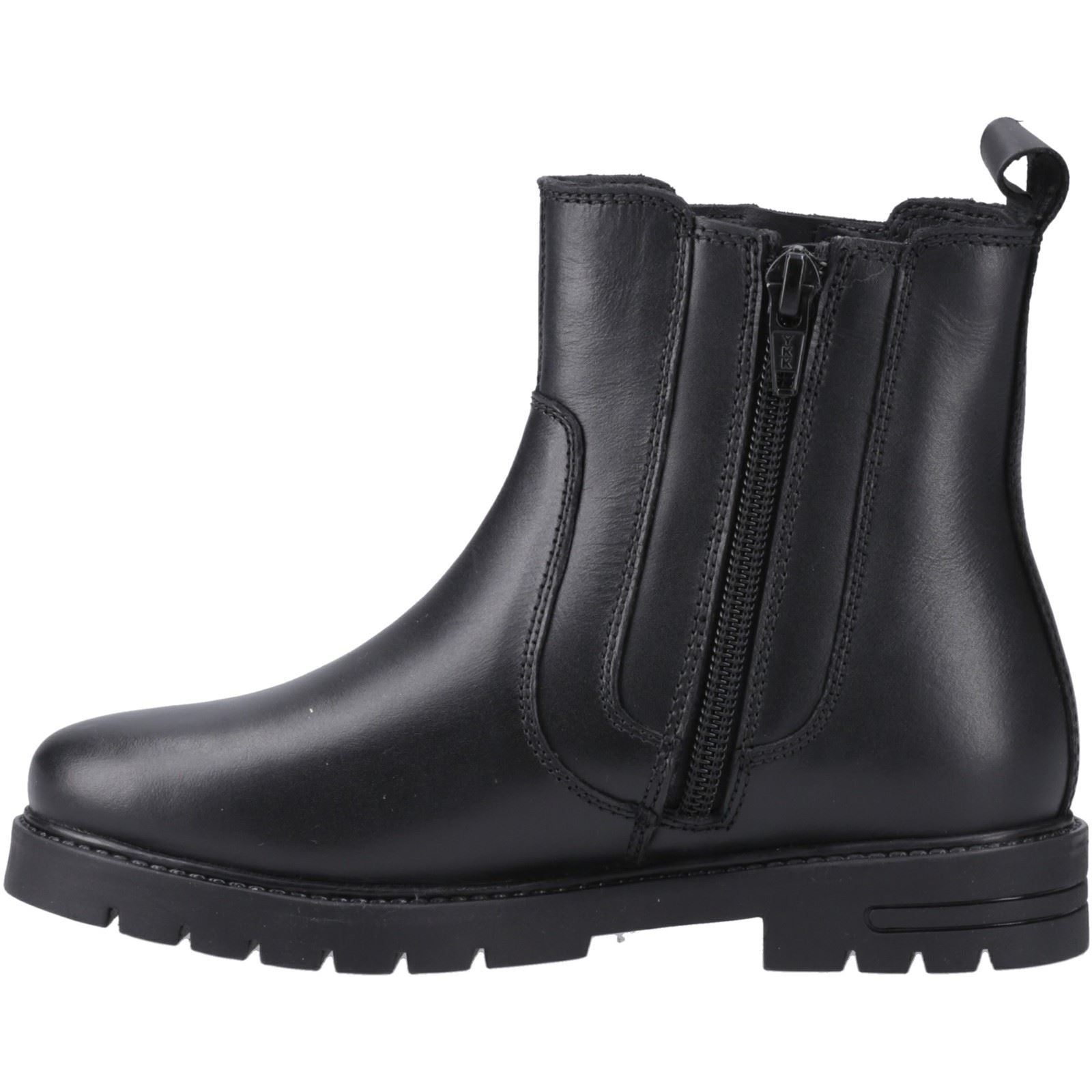 Hush Puppies Liana Leather Junior Black Boots