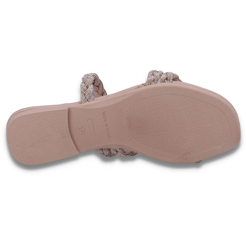 Dune Lassa Synthetic Women's Nude Sandals
