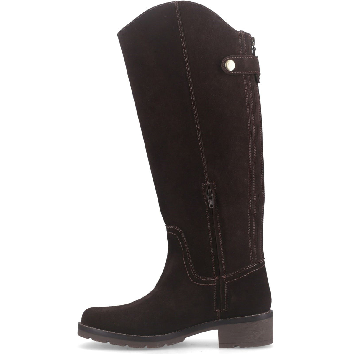 Hunter Katrine Tall WP Suede Women's Chocolate Brown Heeled Knee High Boots