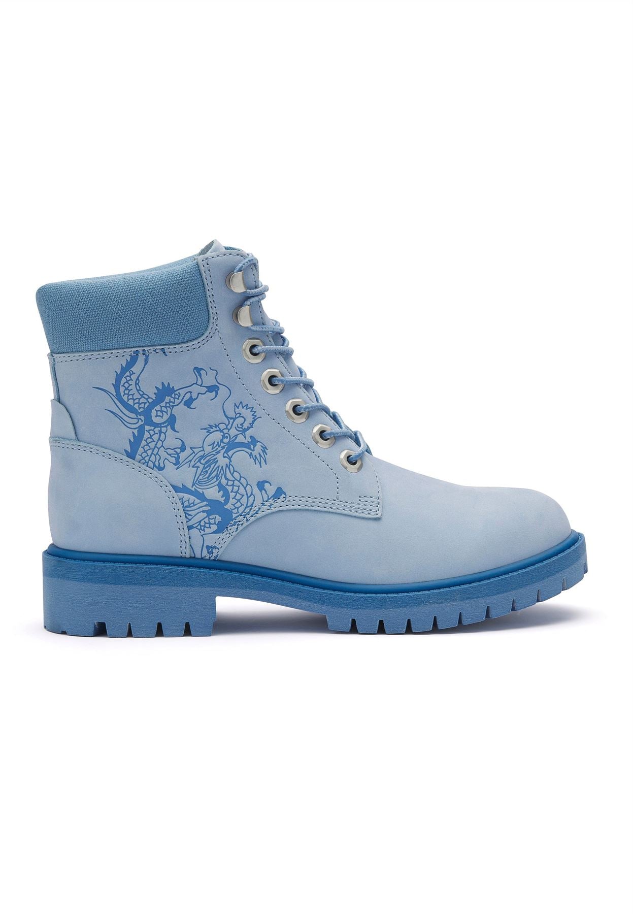 Ed Hardy Dancing Dragon Nubuck Women's Blue Boots
