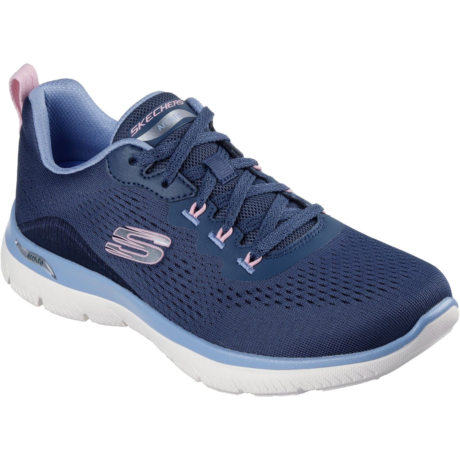 Skechers Arch Fit Summits Polyester Women's Navy/Light Blue Trainers