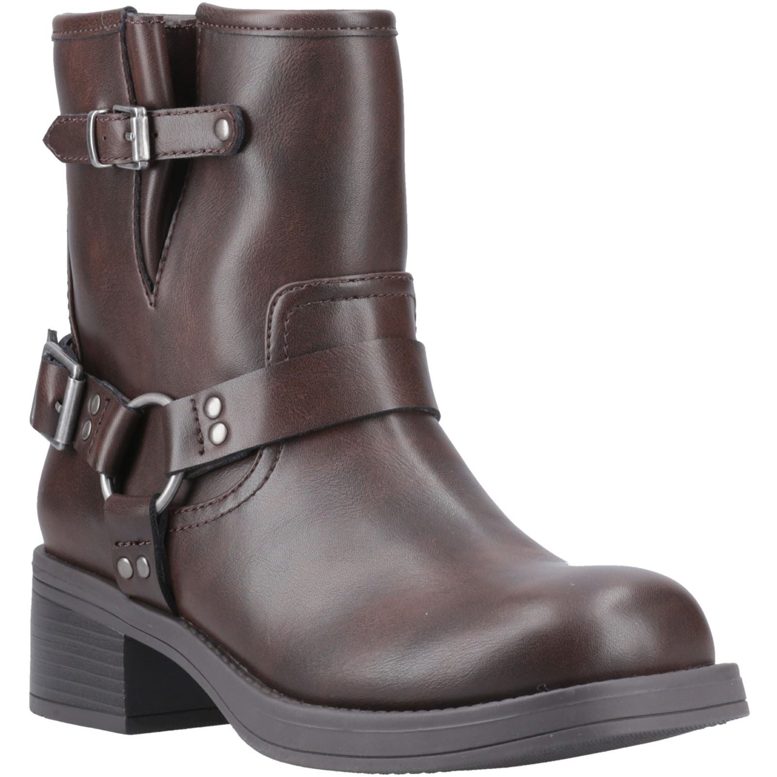 Rocket Dog Nino Faux Leather Women's Brown Heeled Ankle Boots