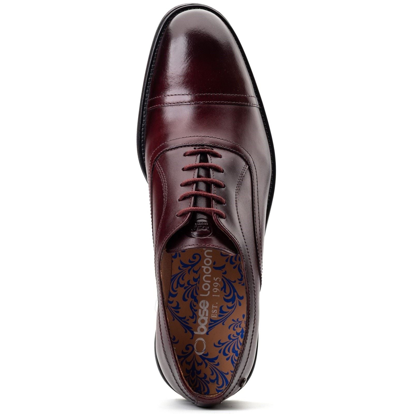 Base London Lapel Leather Men's Bordo Oxford Shoes