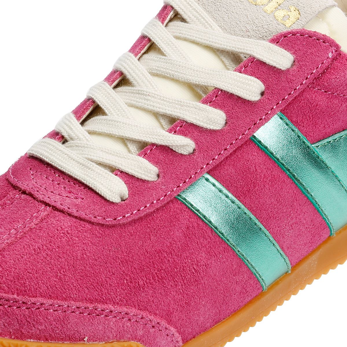 Gola Elan Glitz Suede Women's Fuchsia/Emerald/Black Trainers