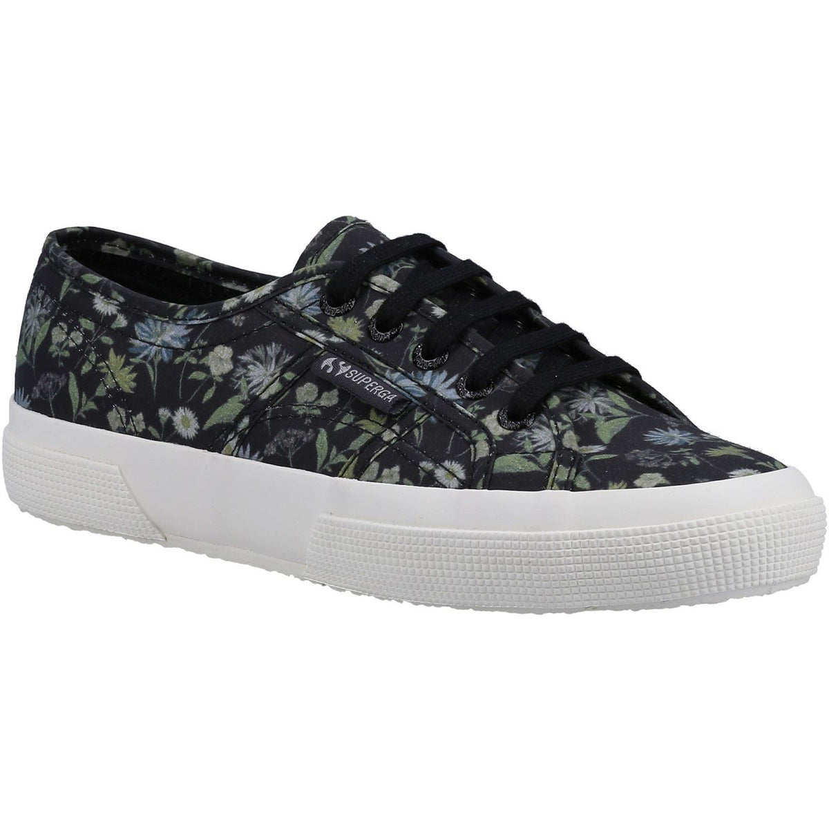 2750 Floral Print Cotton Dark Grey Floral Print Trainers