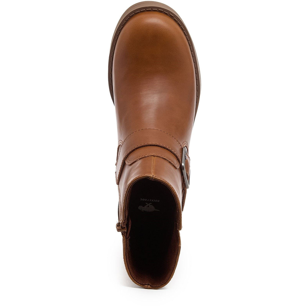 Rocket Dog Freddie Titan Polyurethane Women's Cognac Heeled Ankle Boots