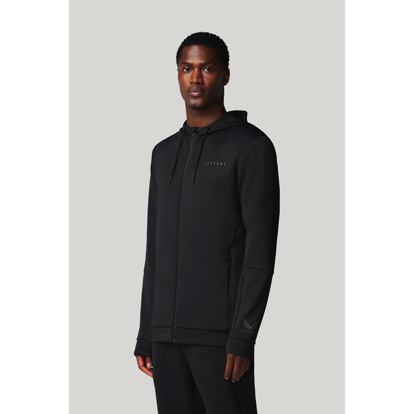 Castore Flex Full Zip Men's Black Hooded Sweatshirt