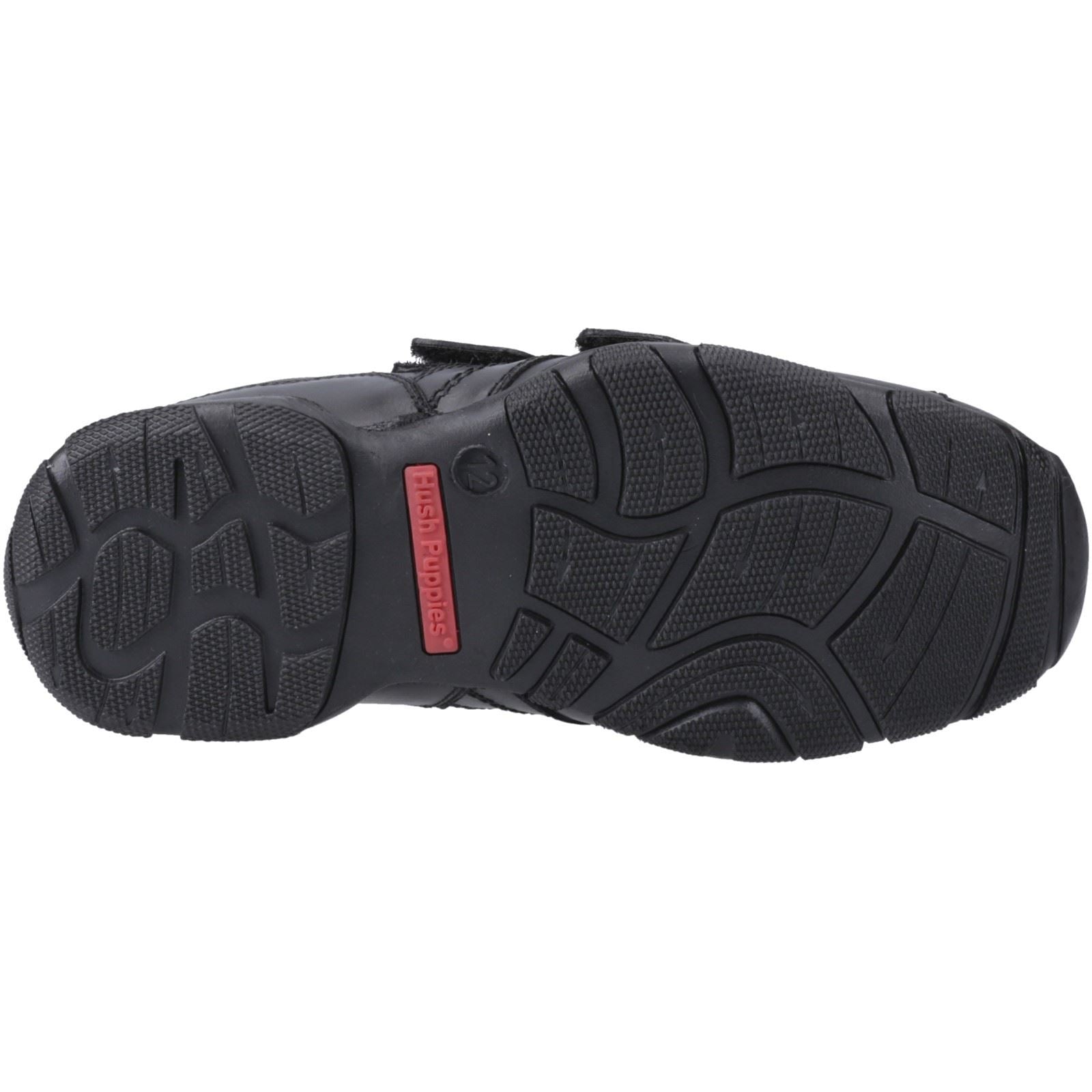Hush Puppies Vance Leather Junior Black Shoes