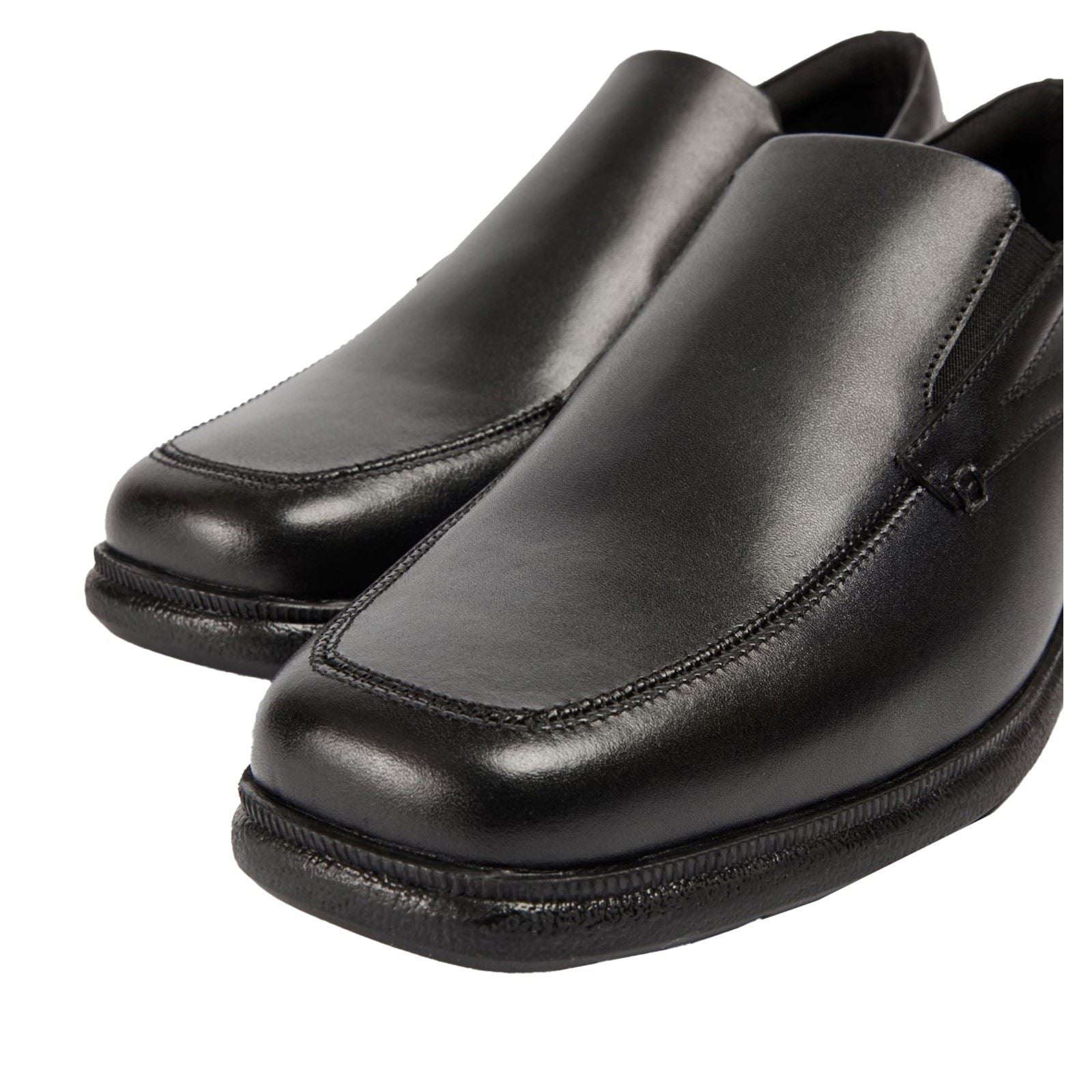 Pod Carpenter Leather Youth Boy's Black Loafers