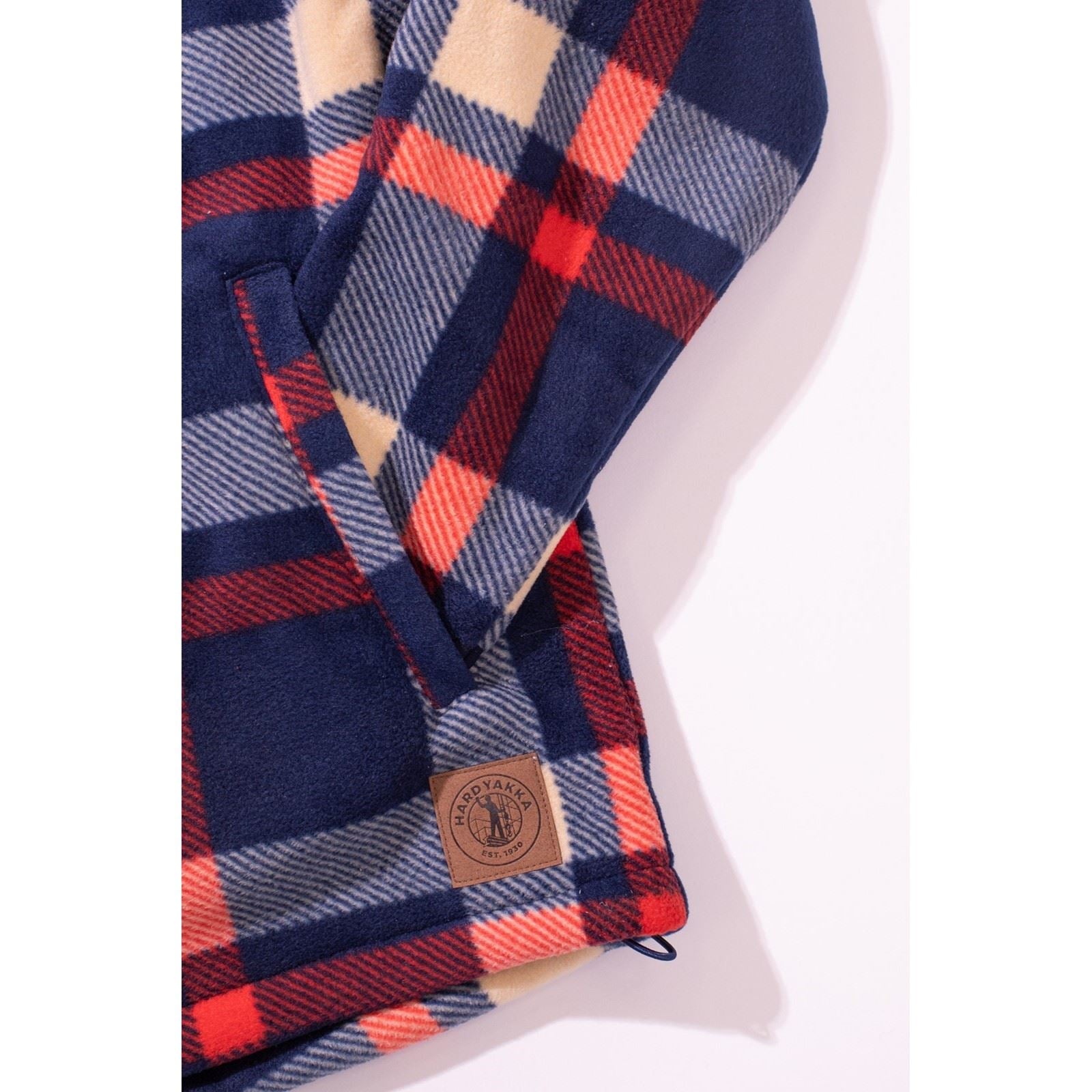 Hard Yakka Check Zoodie Polyester Women's Blue Hooded Sweatshirt