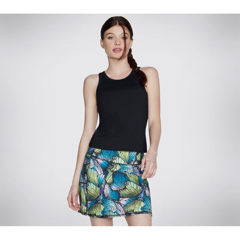 Skechers Performance GO WALK Shelf Bra Tank Nylon Women's Black Tank Tops