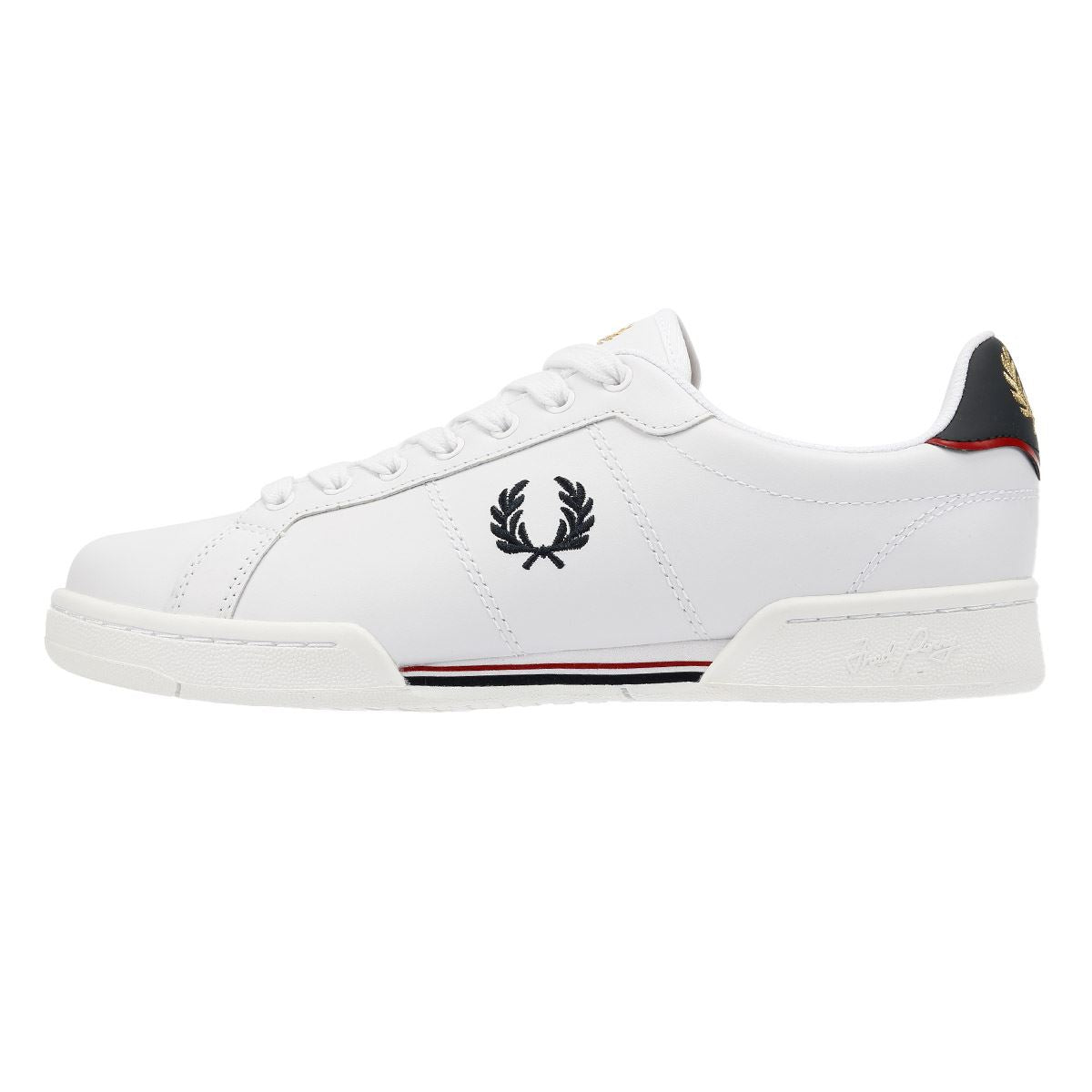 Fred Perry B722 Leather Men's White/Navy Trainers