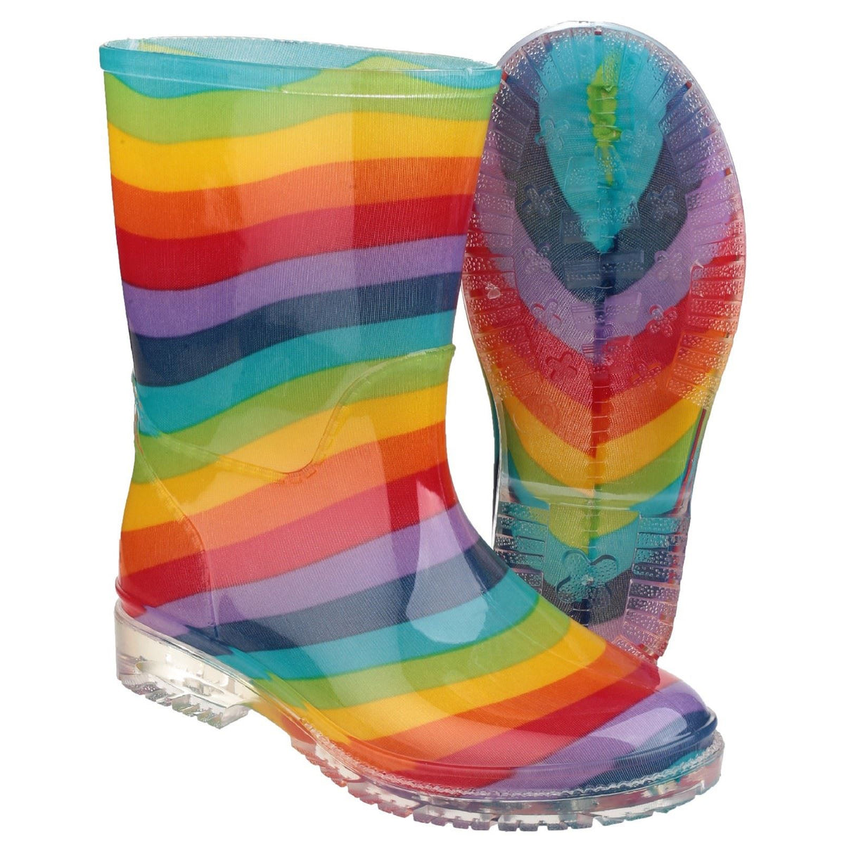 Cotswold Synthetic Junior Rainbow Wellington Boots