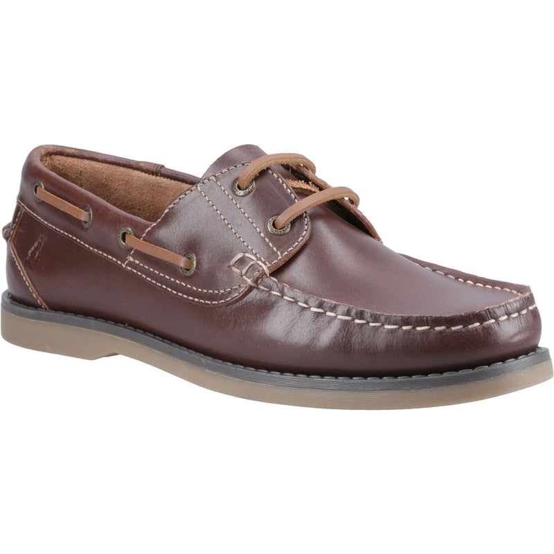 Hush Puppies Wilson Leather Men's Brown Boat Shoes