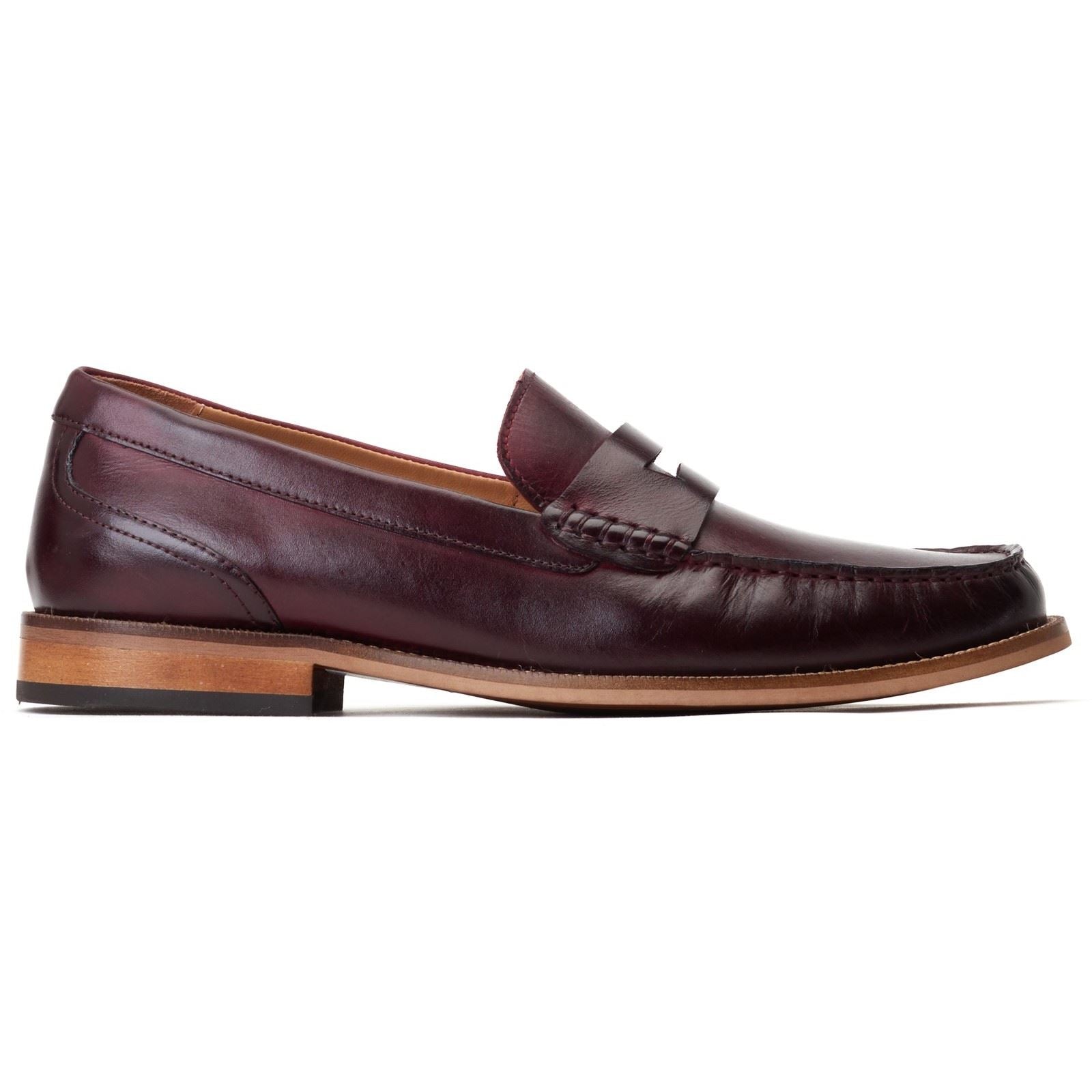 Base London Garfield Leather Men's Bordo Loafers