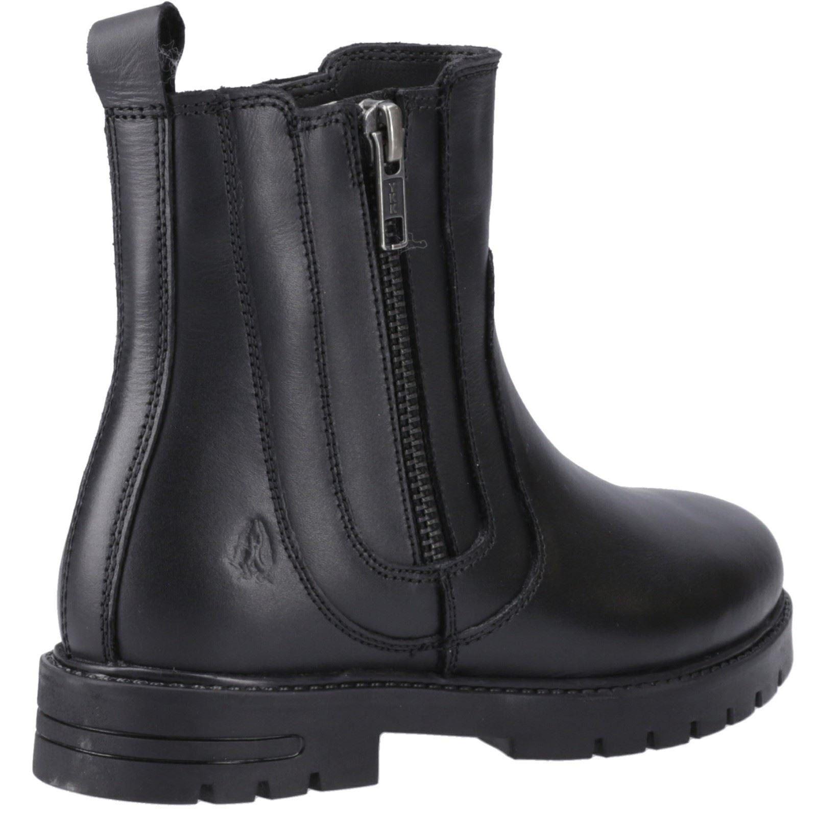 Hush Puppies Liana Leather Junior Black Boots