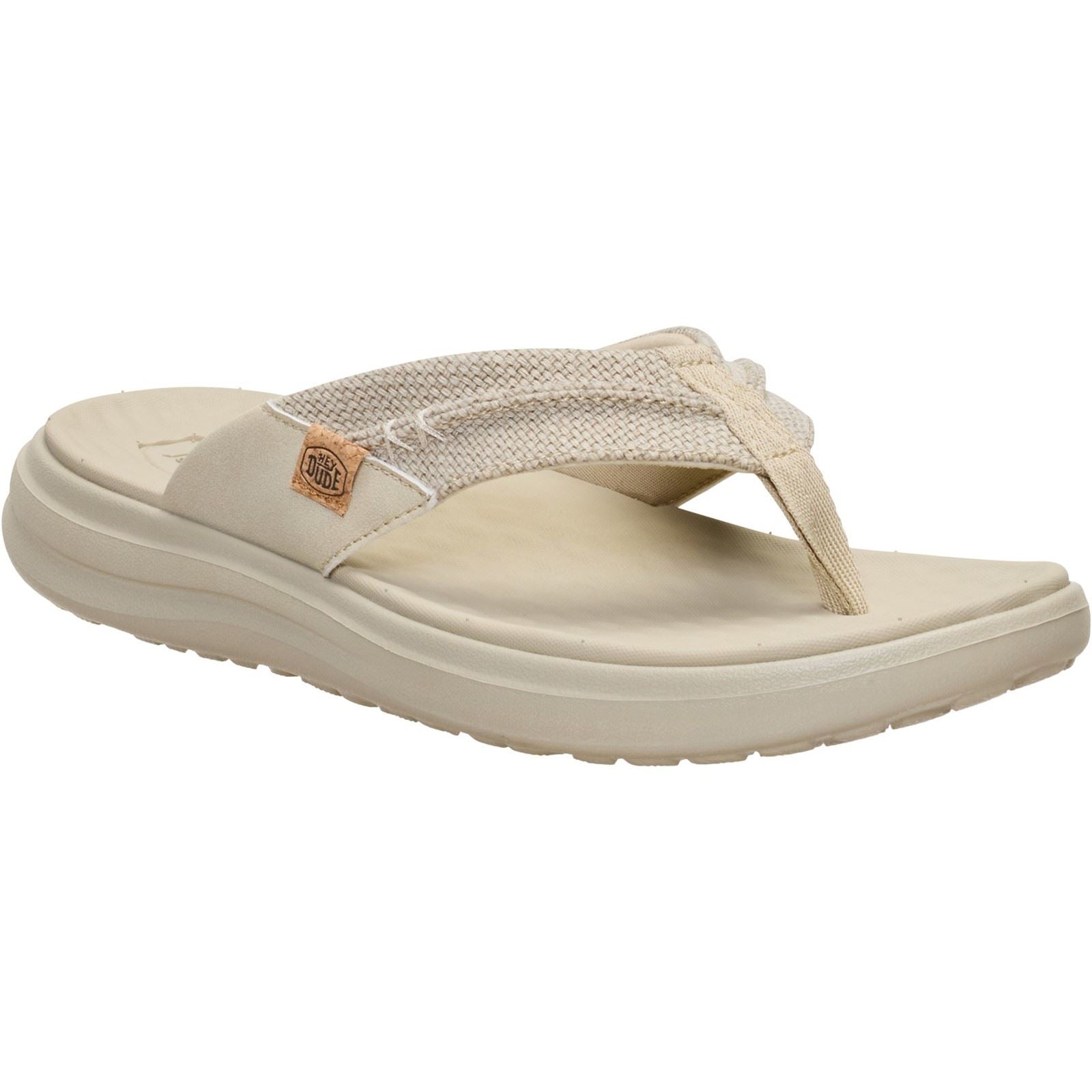 HEYDUDE Finn Flip Polyester Men's Tan Sandals