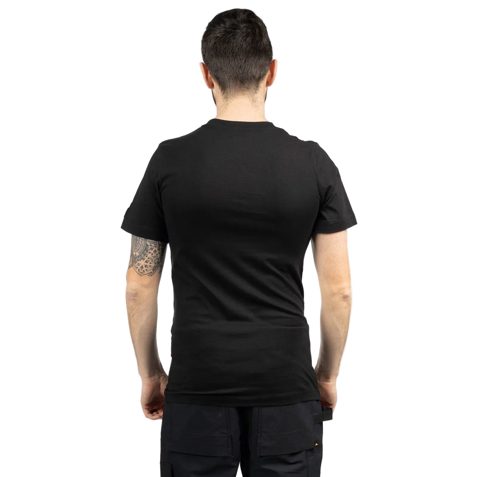Caterpillar Essentials Short-sleeve Cotton Men's Black T-Shirt