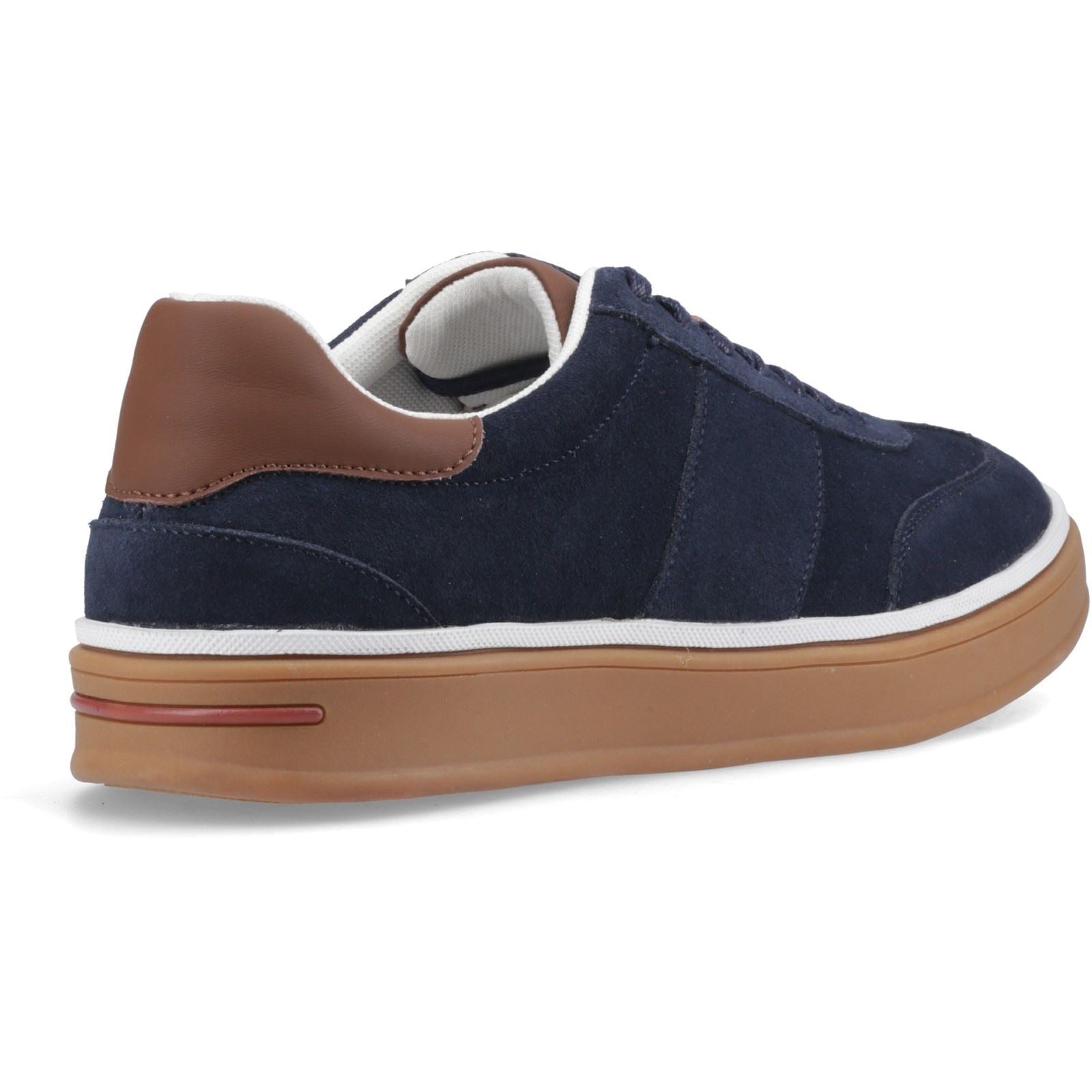 Hush Puppies Carlos Suede Trainer Leather Men's Navy Trainers