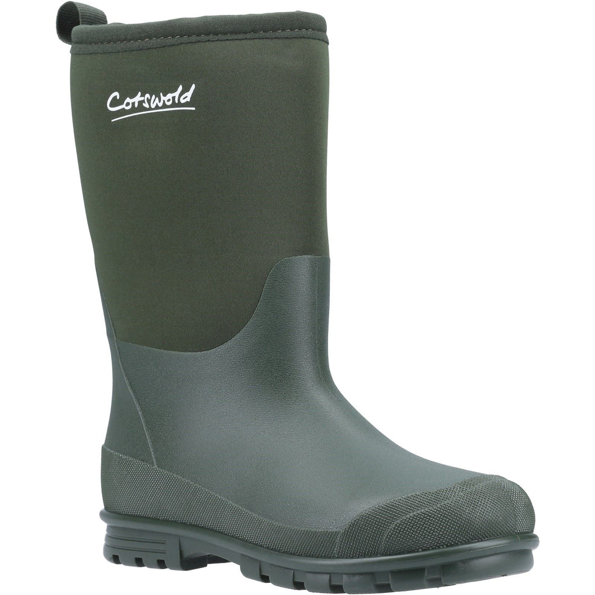 Cotswold Kids  Hilly Synthetic Green Wellington Boots
