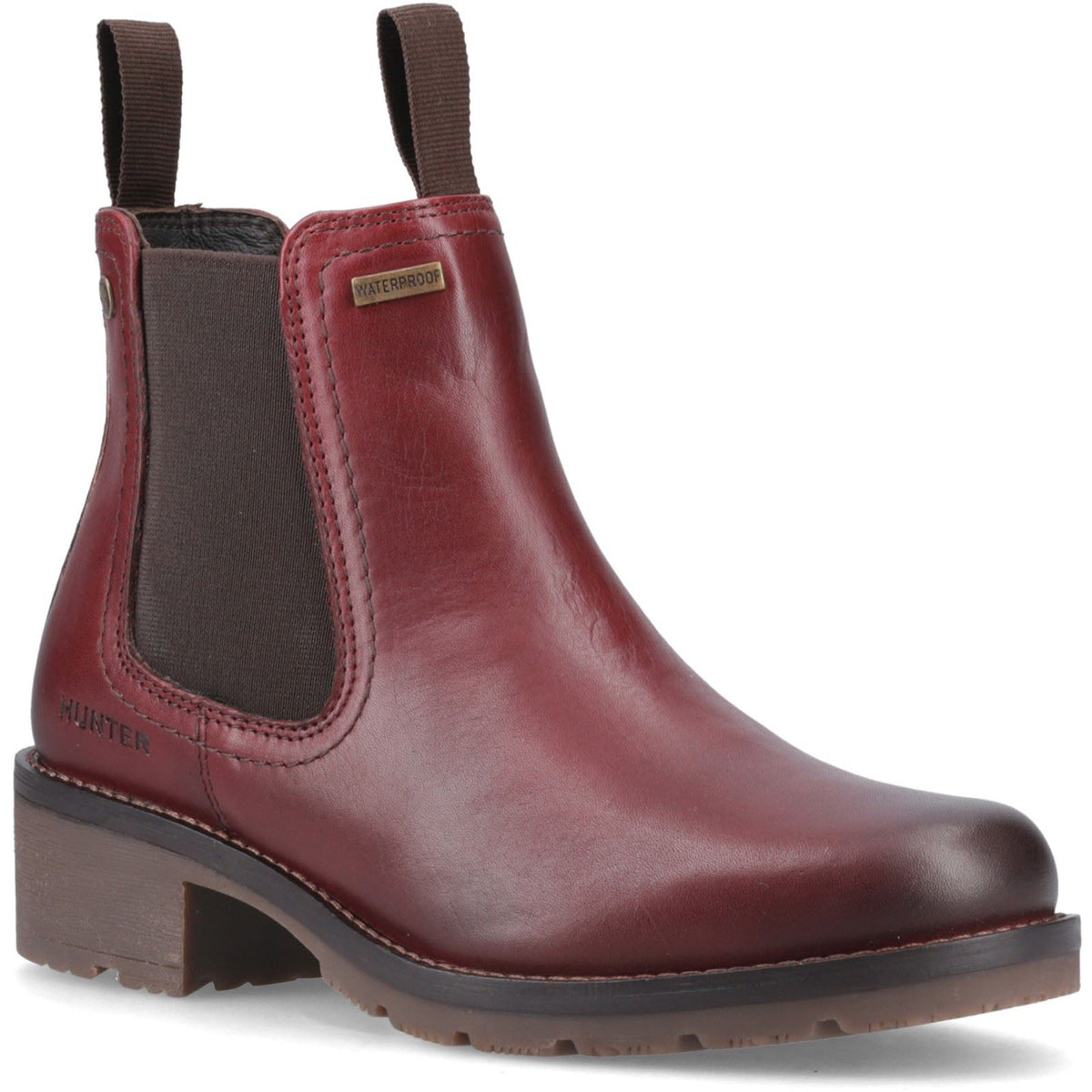 Hunter Alsh Dealer WP Leather Women's Burgundy Heeled Chelsea Boots