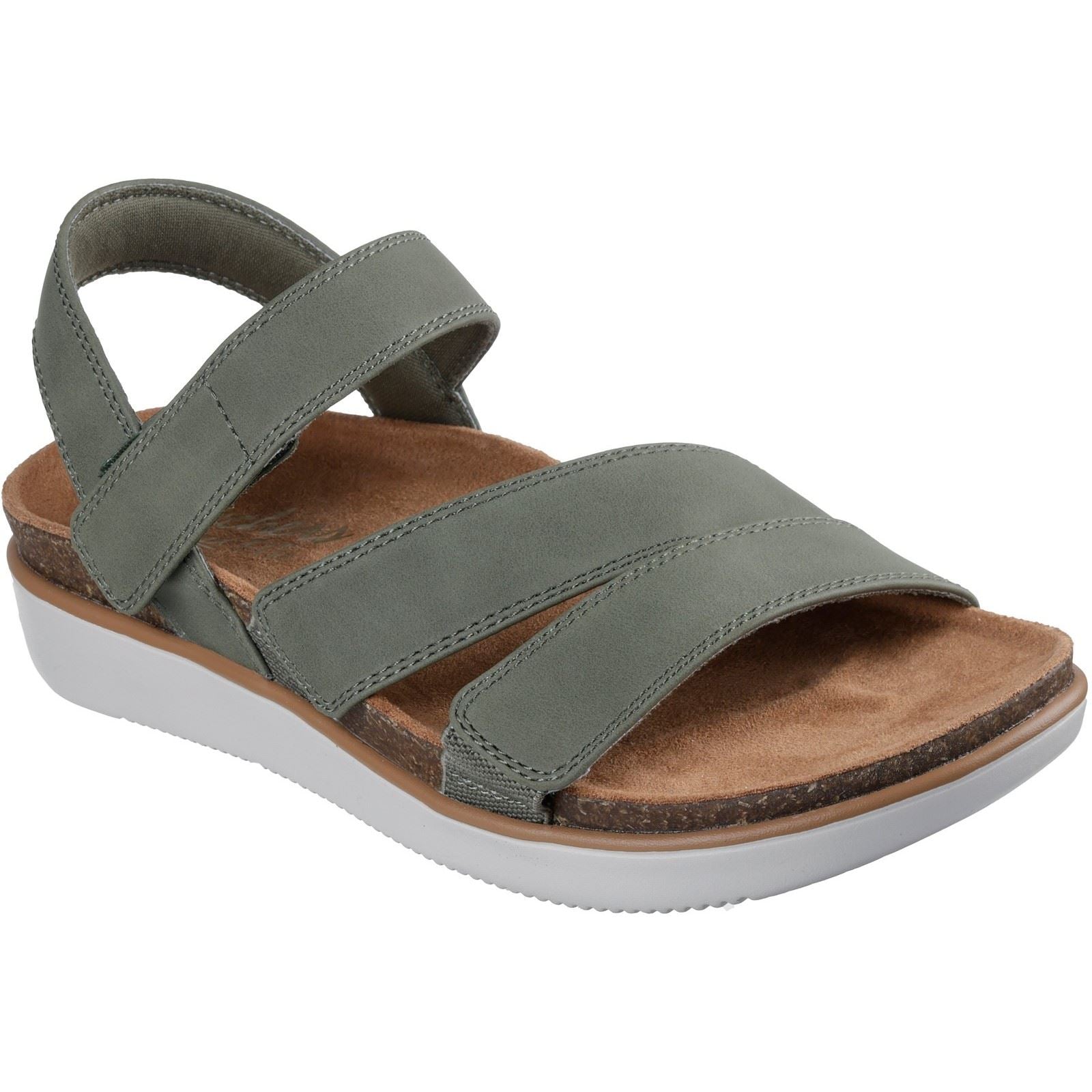 Skechers Lifted Comfort Polyurethane Women's Olive Sandals