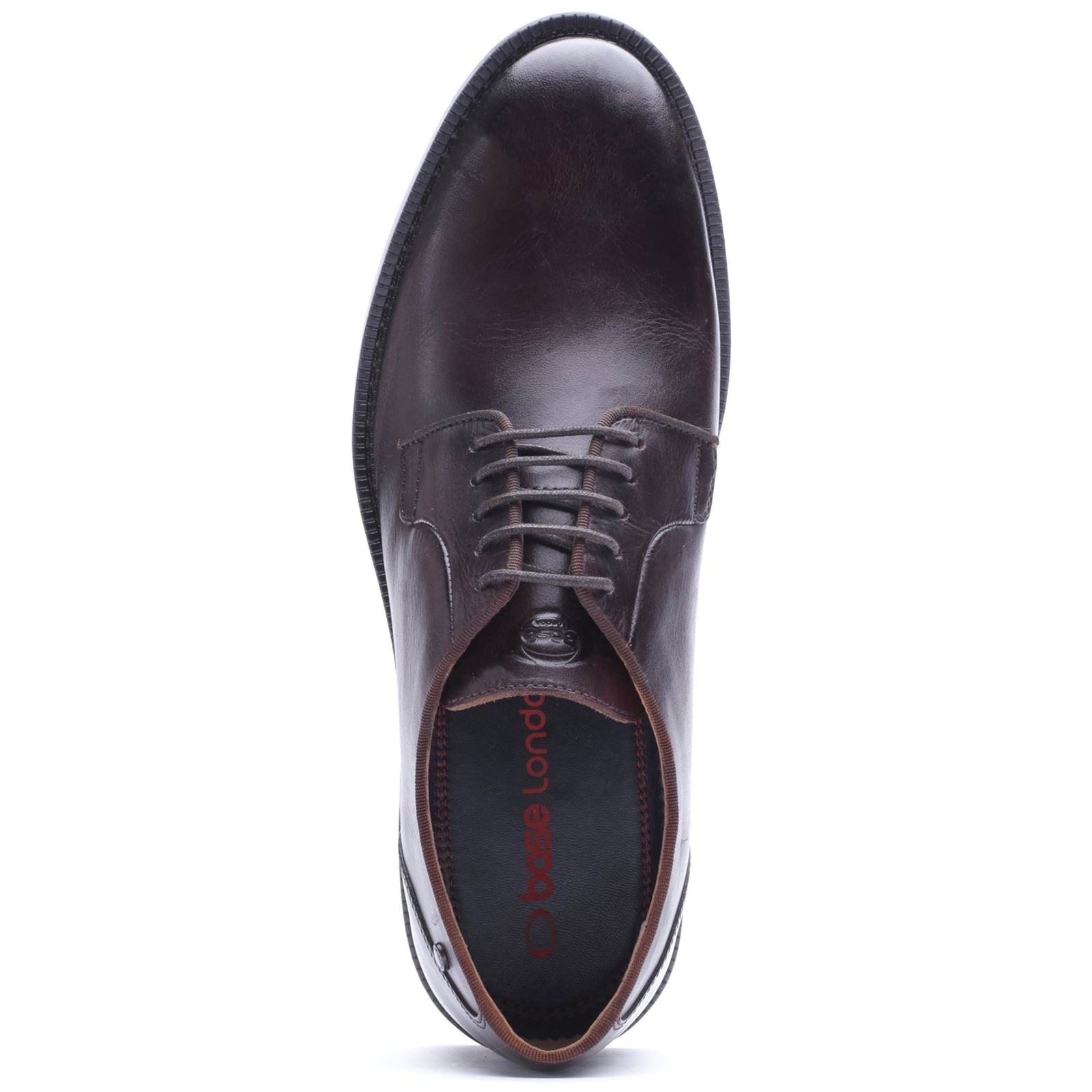 Base London Luca Leather Men's WASHED BROWN Derby Shoes