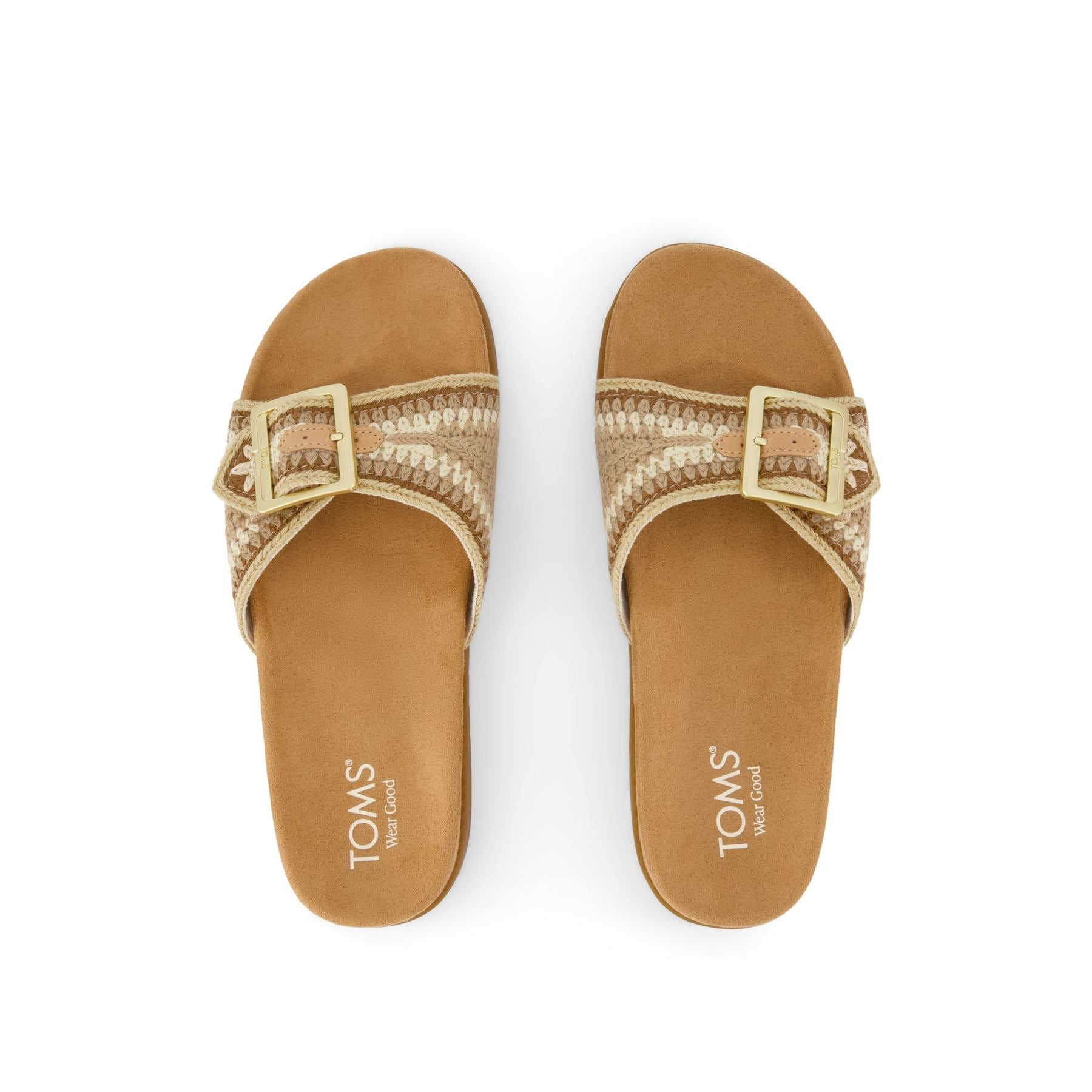 TOMS Marin Slide Textile Women's Dark Beige Sandals