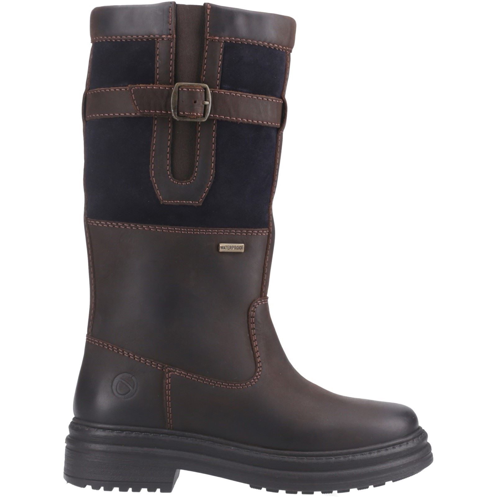 Cotswold Broadwell Leather Women's Brown/Navy Boots