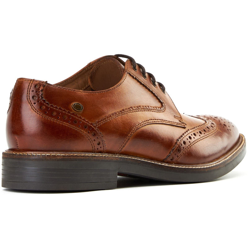 Base London York Leather Men's Burnt Tan Brogues Shoes