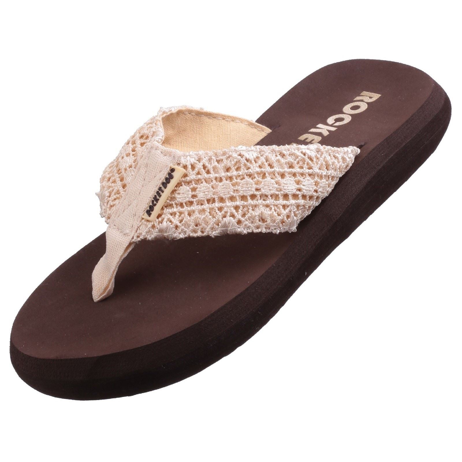 Rocket Dog Spotlight Lima Fabric Women's Natural Multi Flip Flops