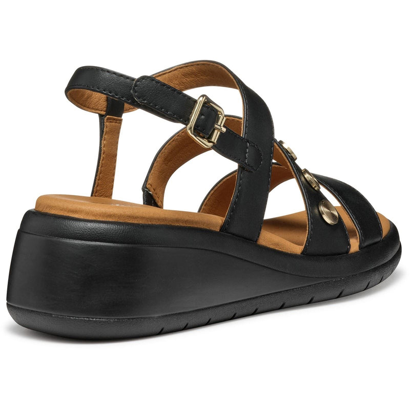 Geox D MELICONIA Synthetic Women's Black Wedges