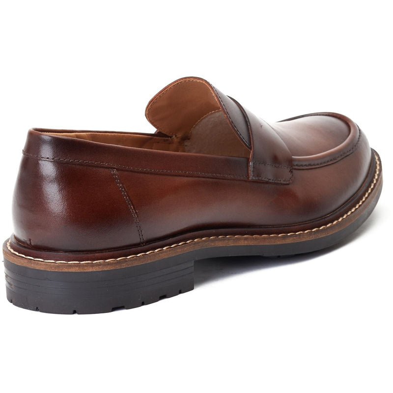 Base London Ivey Leather Men's Burnt Brown Loafers