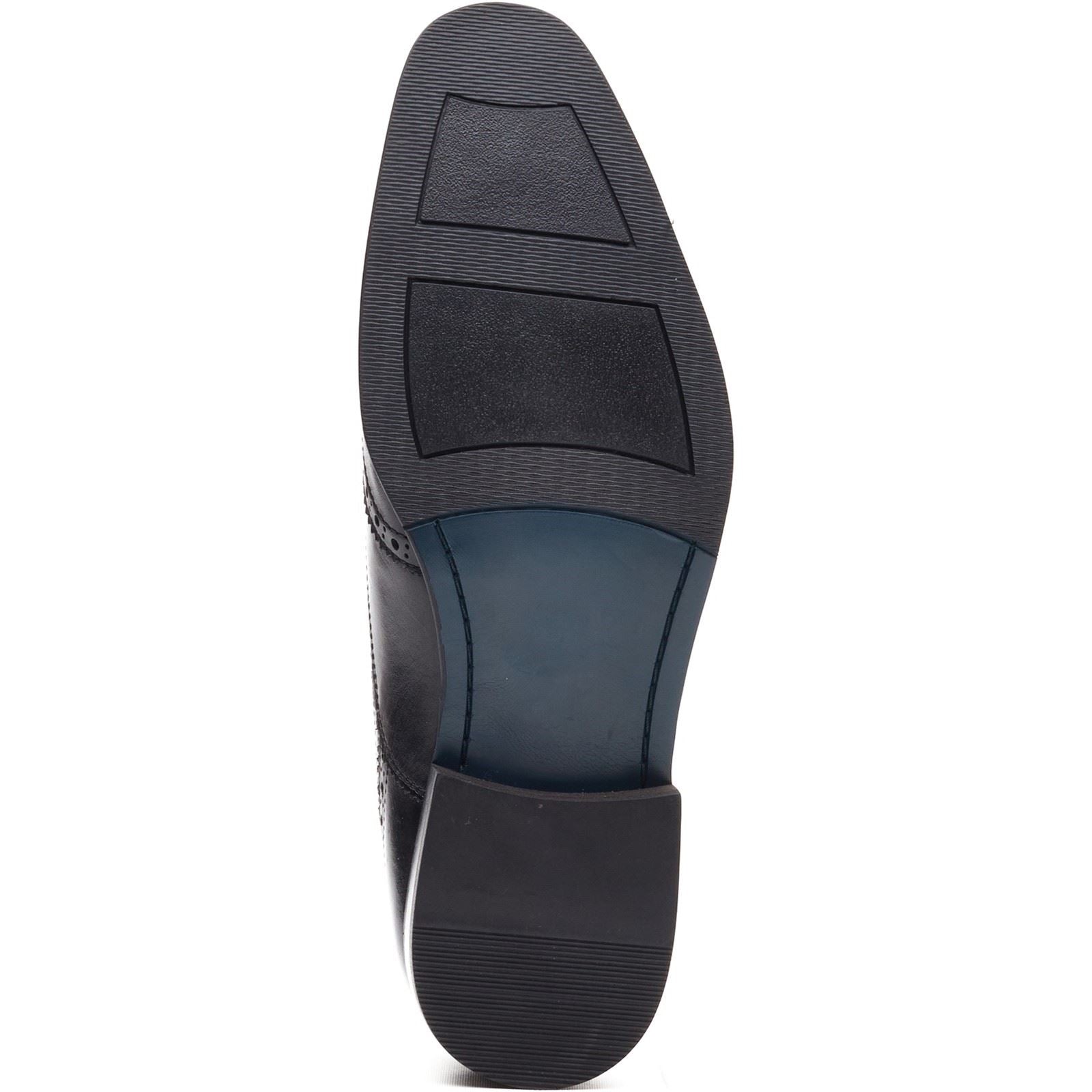 Base London Steeple Brogue Leather Men's Black Brogues Shoes