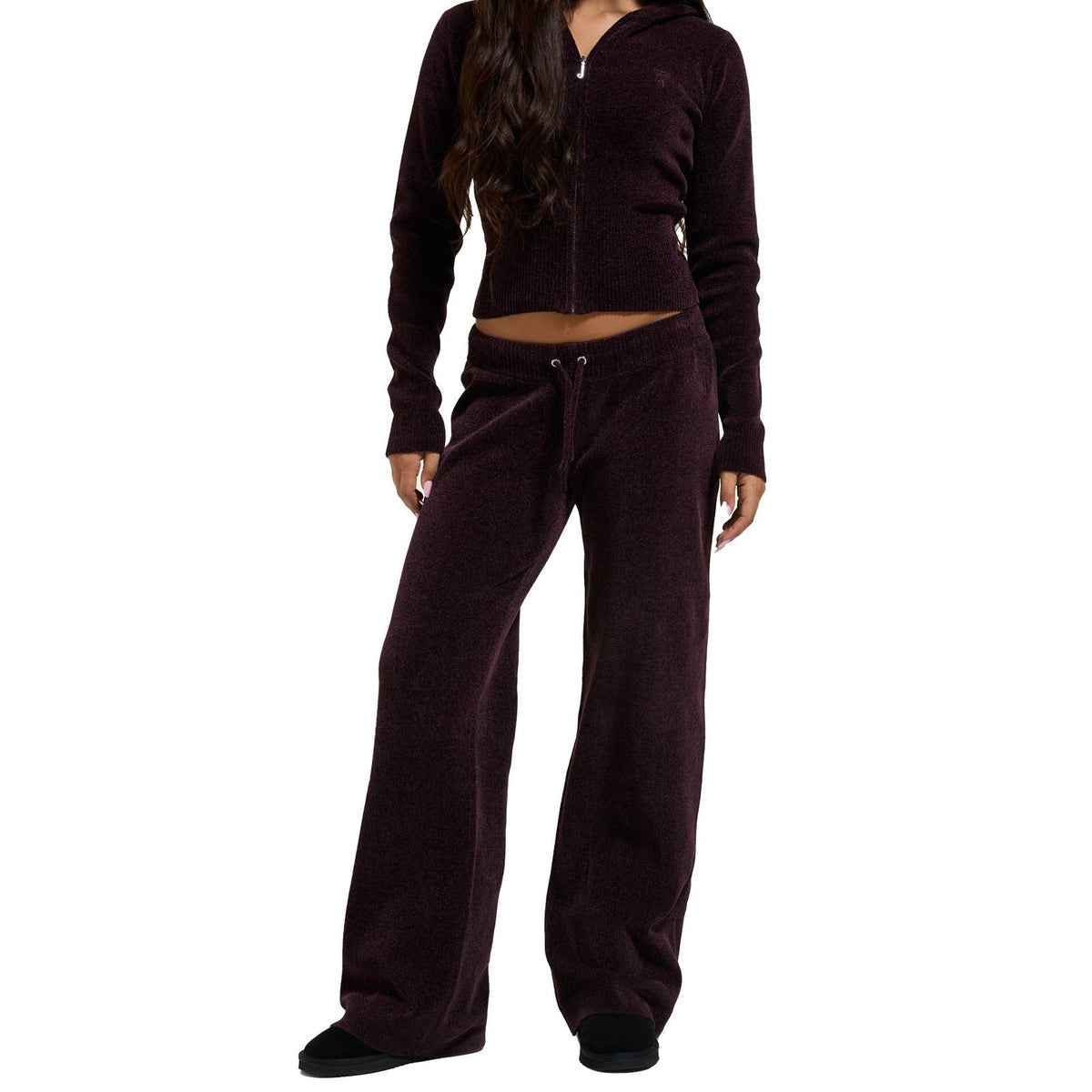 Juicy Couture Jama Knit Pant Women's Wine Joggers