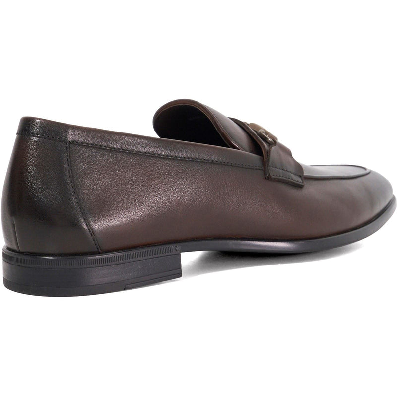 Dune Seymore Leather Men's Brown Slip-On Shoes