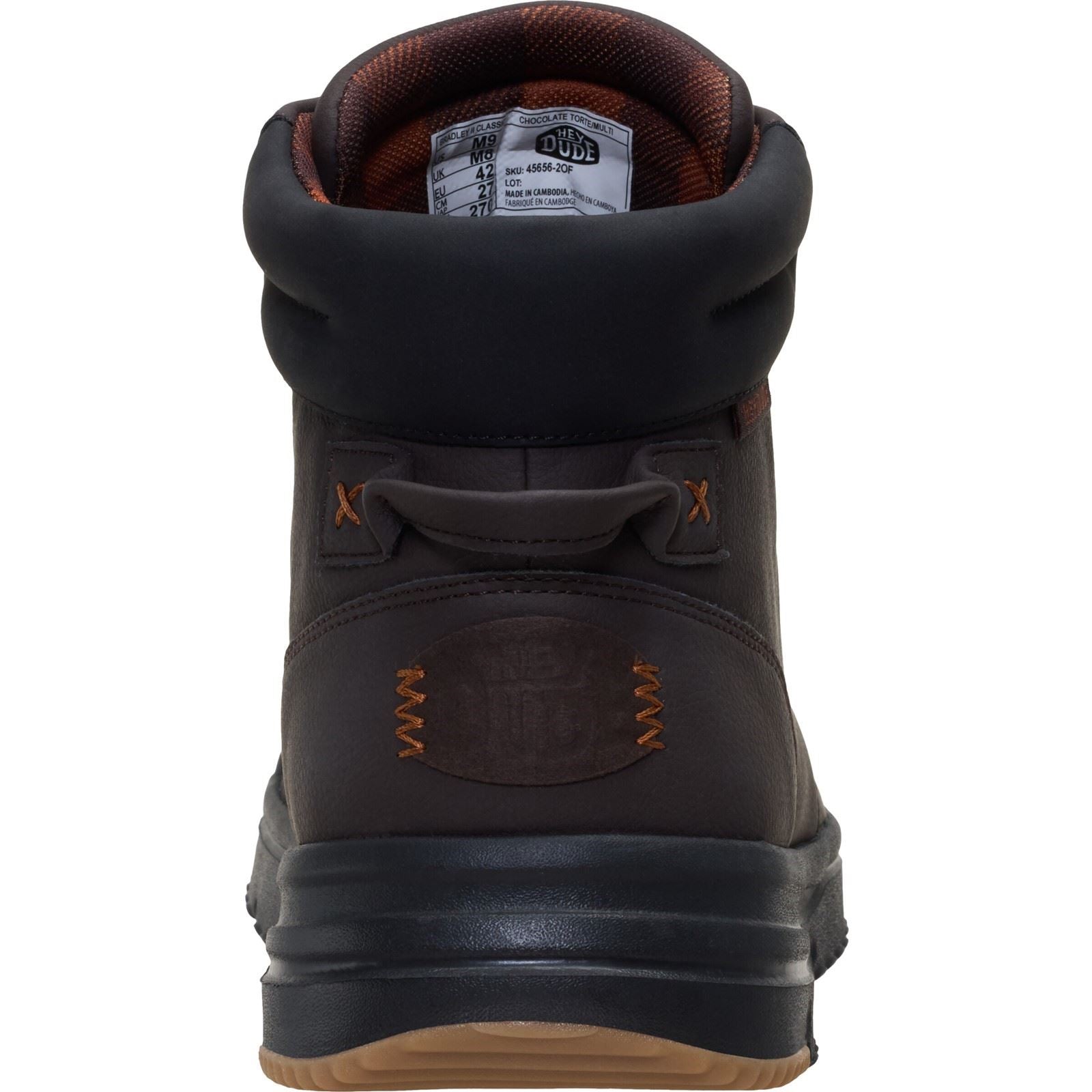 HEYDUDE Bradley II Classic Polyurethane Men's Chocolate Torte/Multi Ankle Boots
