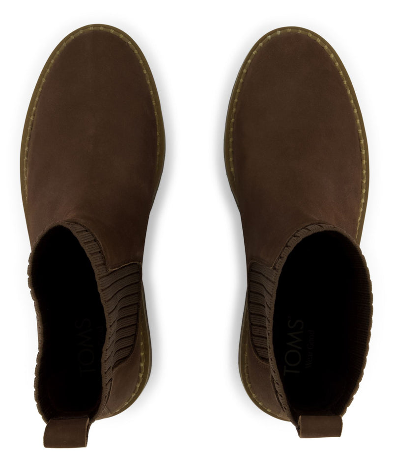 TOMS Millie Nubuck Leather Women's Dark Brown Boots