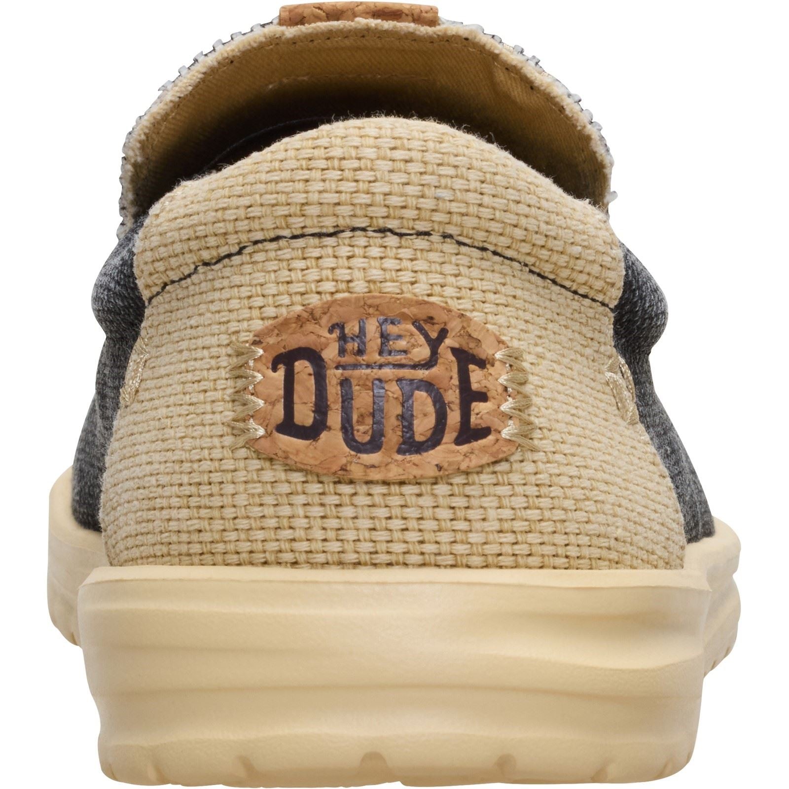 HEYDUDE Mikka Braided Textile Men's Black/Boulder Tan Loafers