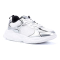 Hugo Leon Tennis Women's Silver/Black Trainers