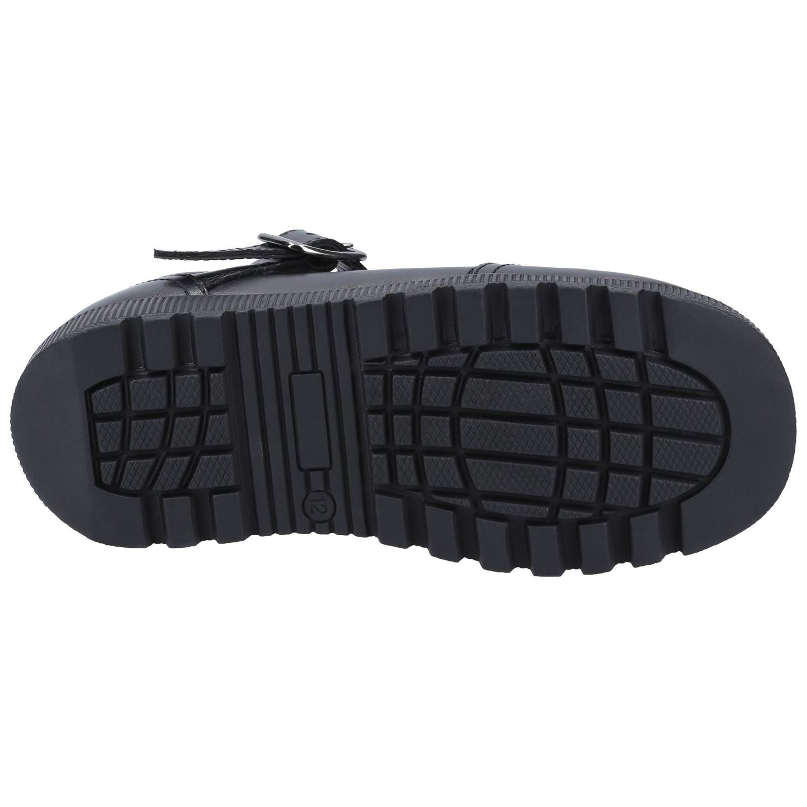Hush Puppies Kerry Youth Girl's Black Leather Shoes