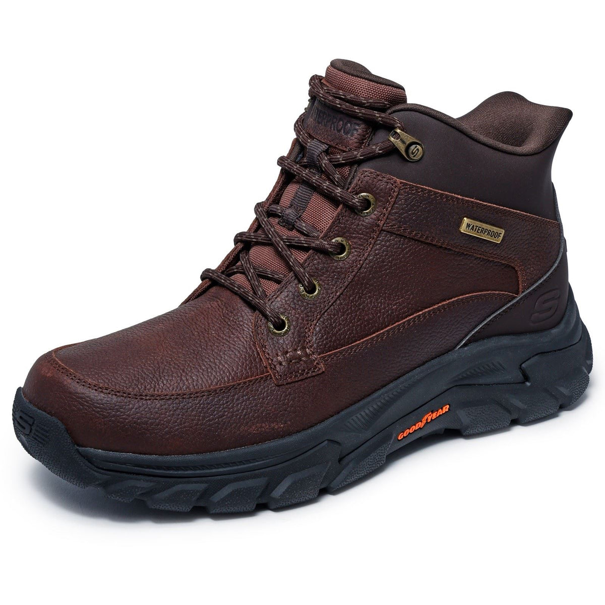 Skechers Respected 2.0 Orson Leather Men's Red Brown Ankle Boots