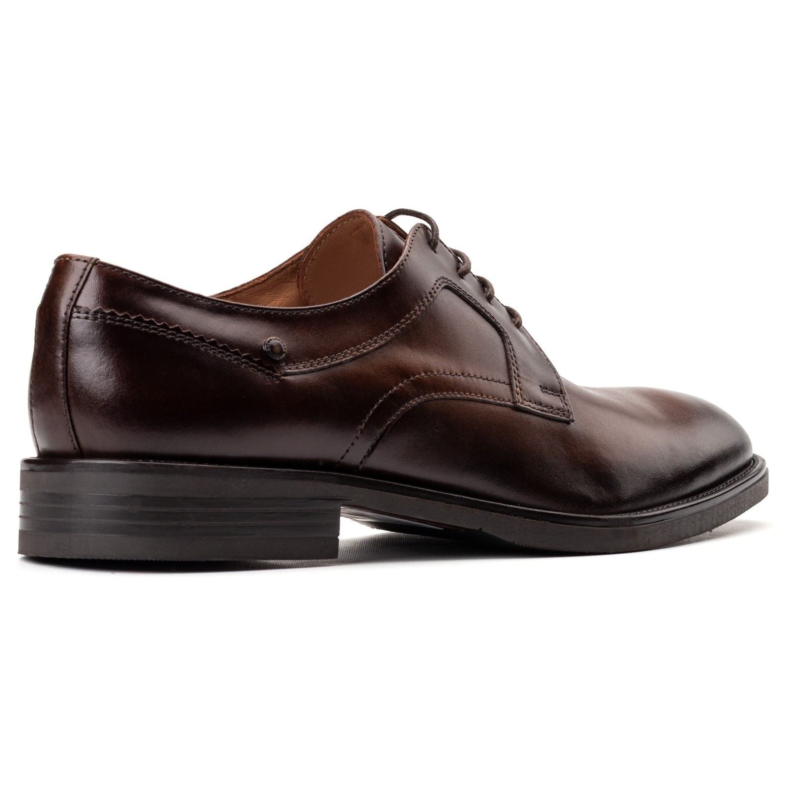 Base London Sleeve Leather Men's Brown Lace-Up Shoes
