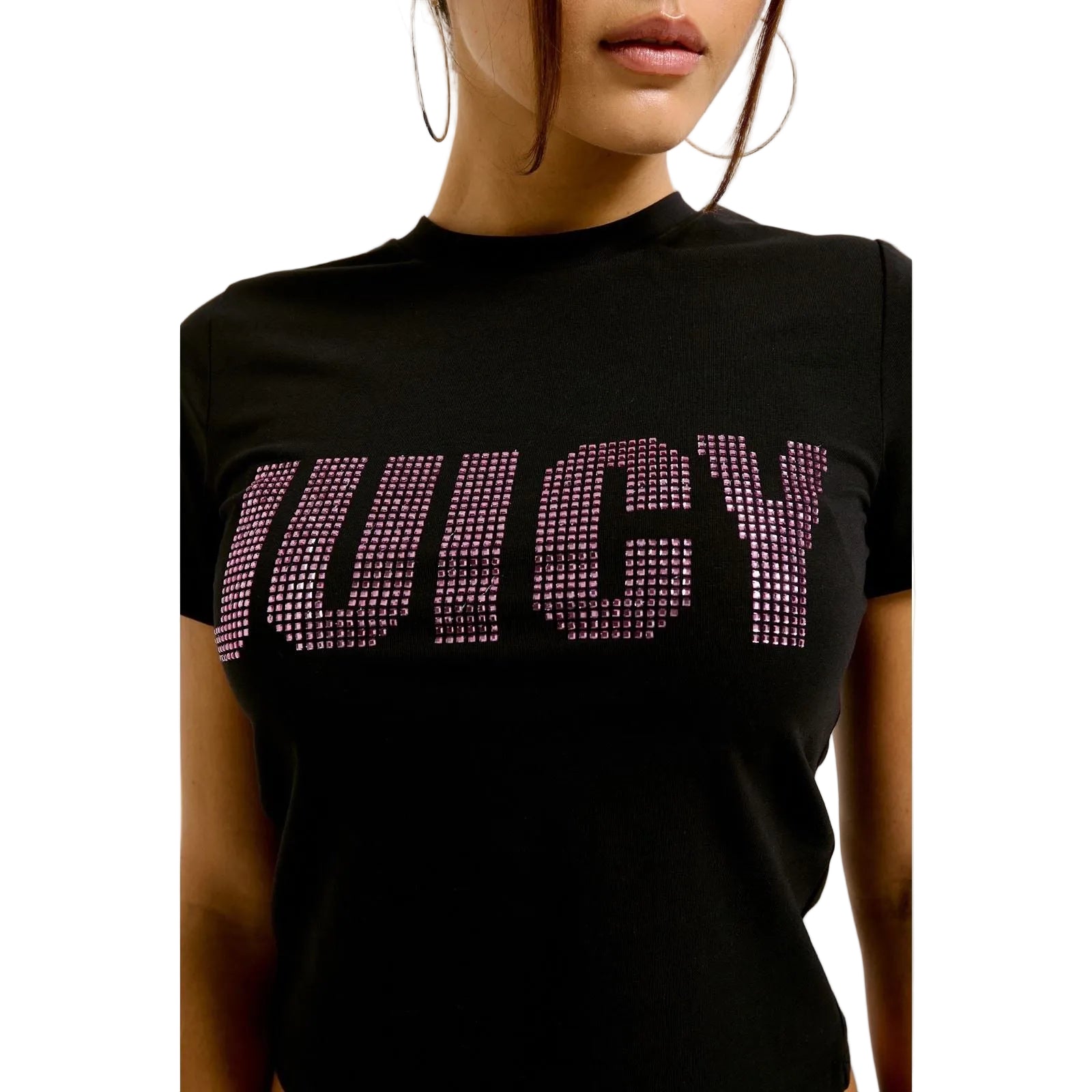 Juicy Couture Impact Juicy Logo Cotton Women's Black T-Shirt